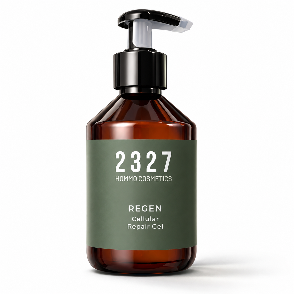 REGEN gel hidratante facial para hombre de 200 ml sobre fondo blanco