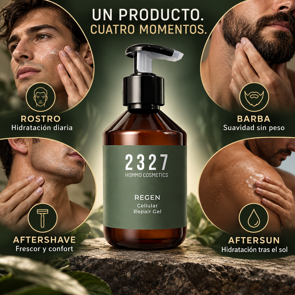 REGEN para rostro, barba, después del afeitado y después del sol
