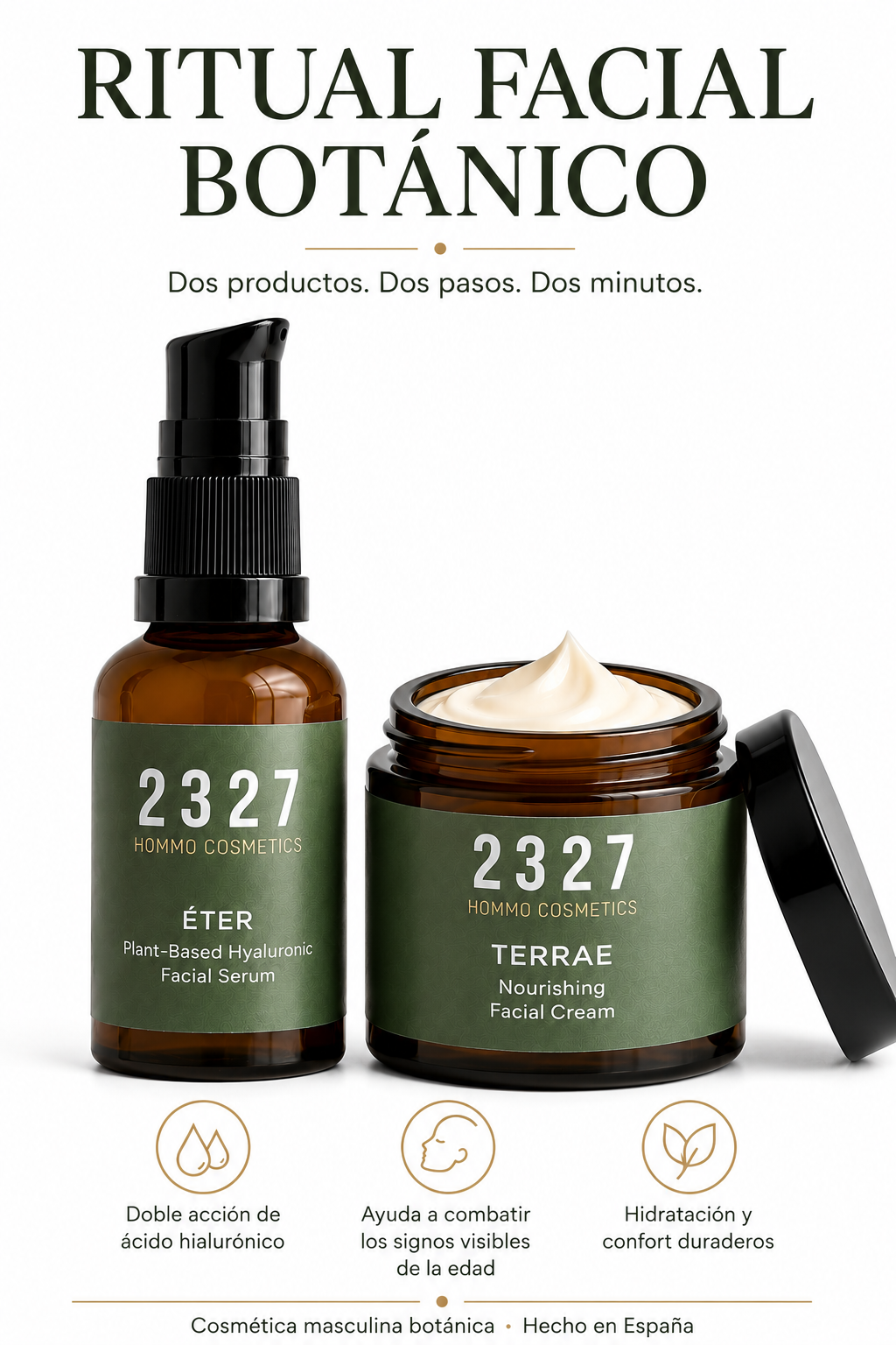 HYDRA DUO · Ritual Facial Botánico · Doble Acción de Ácido Hialurónico