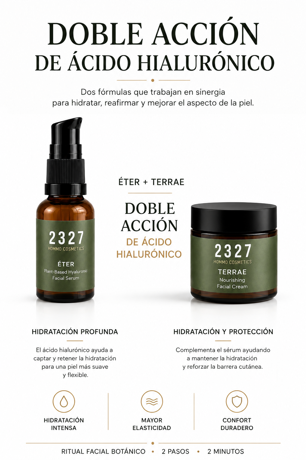 HYDRA DUO · Ritual Facial Botánico · Doble Acción de Ácido Hialurónico