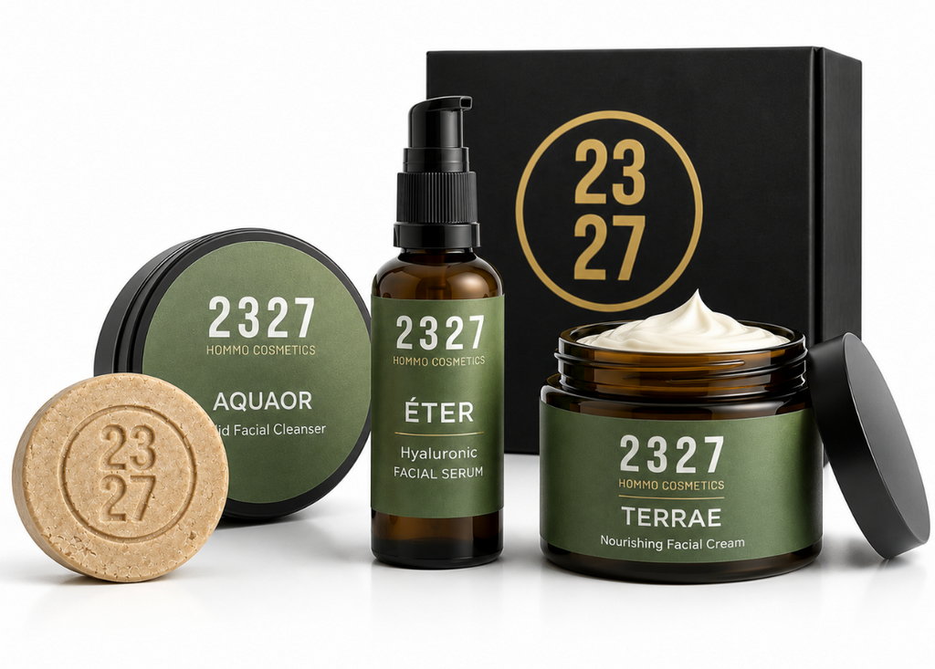 ELEMENTVM · Rutina Facial Hombre · Limpieza, Sérum e Hidratación Premium · 3 Productos