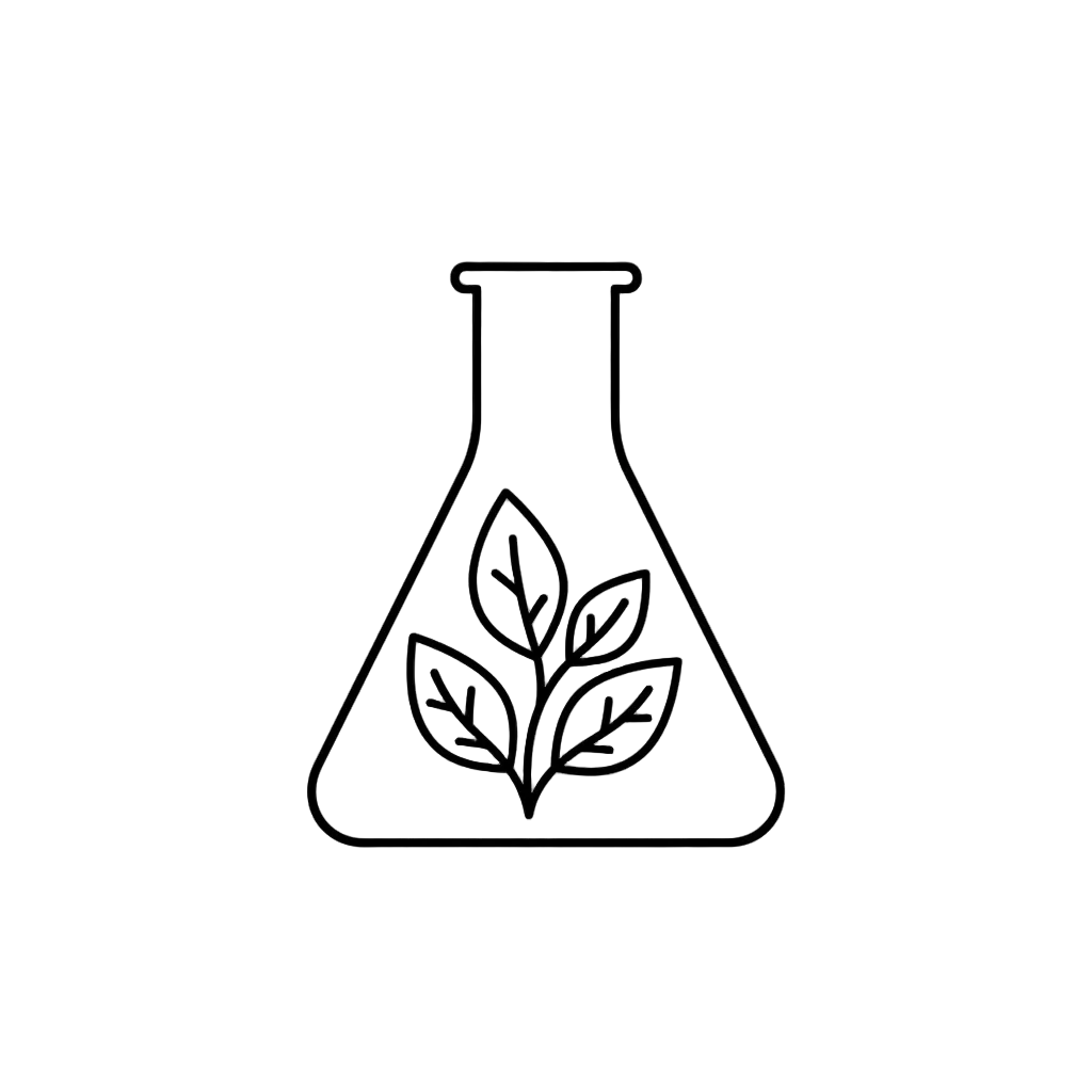 Icono laboratorio ingredientes naturales